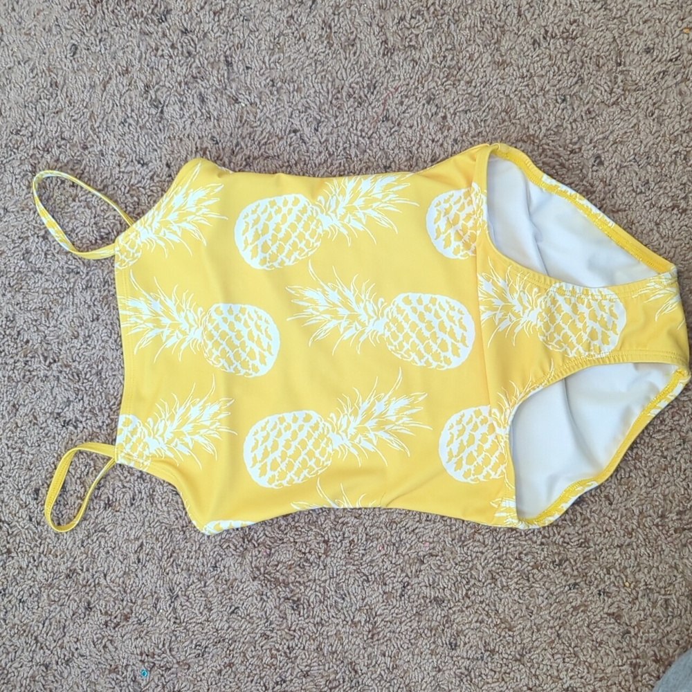 Old Navy Yellow Pineapple Print Swimsuit